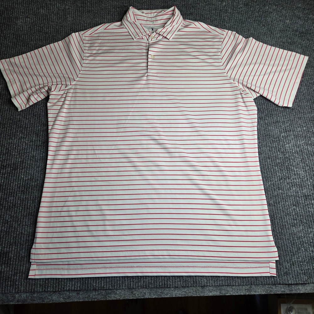 Fairway & Greene Golf Polo Shirt Mens XL Striped Made in USA Short Sleeve